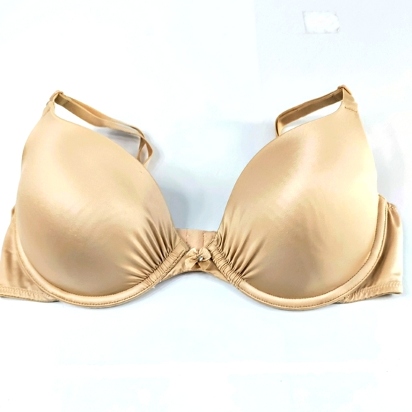 Lily of France Perfect Lift Padded T-Shirt Convertible Bra 36C Beige - Picture 7 of 7